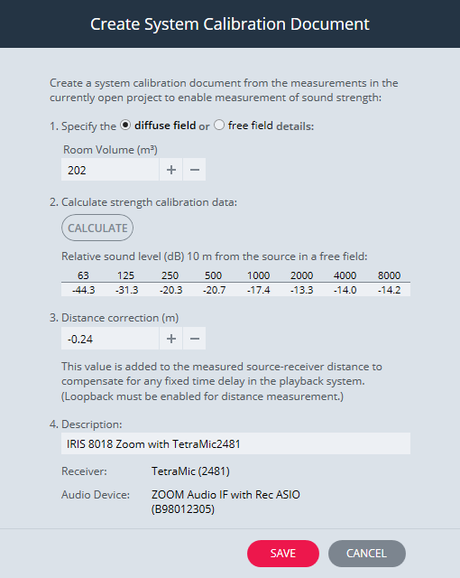 Create System Calibration Document