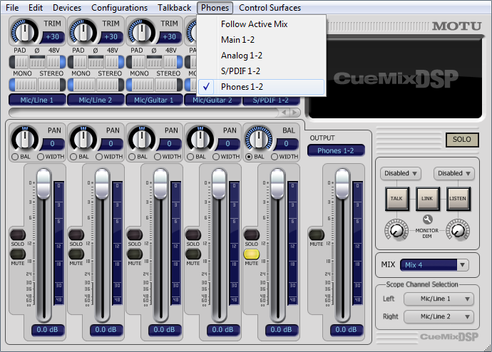 CueMix FX headphone