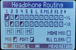 Zoom F4 headphone routing