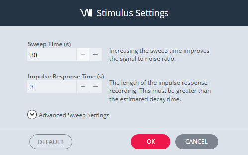IRIS Stimulus Settings