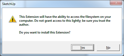 Sketchup - Install extension 2